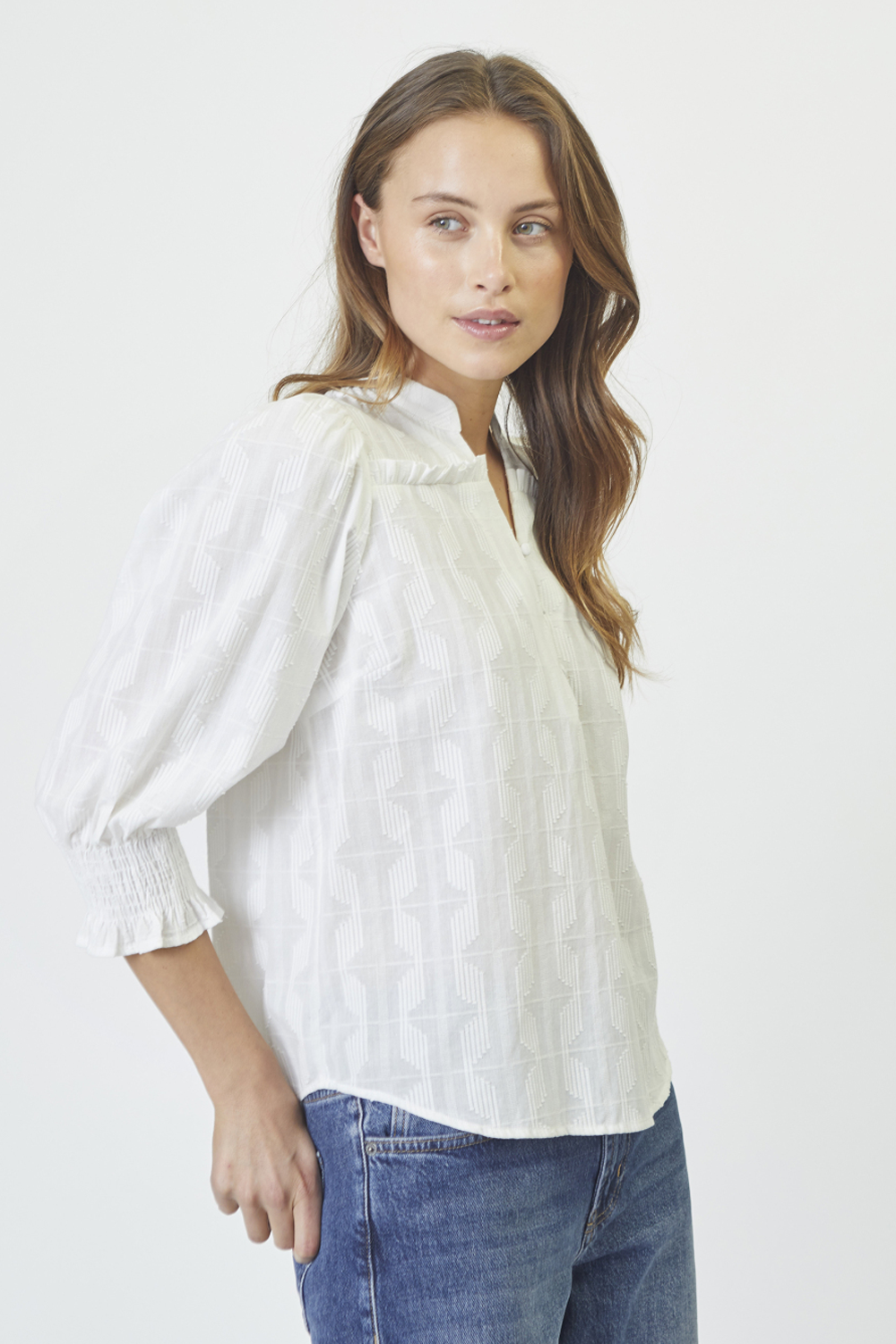 EmmaCC Frill SS Bluse