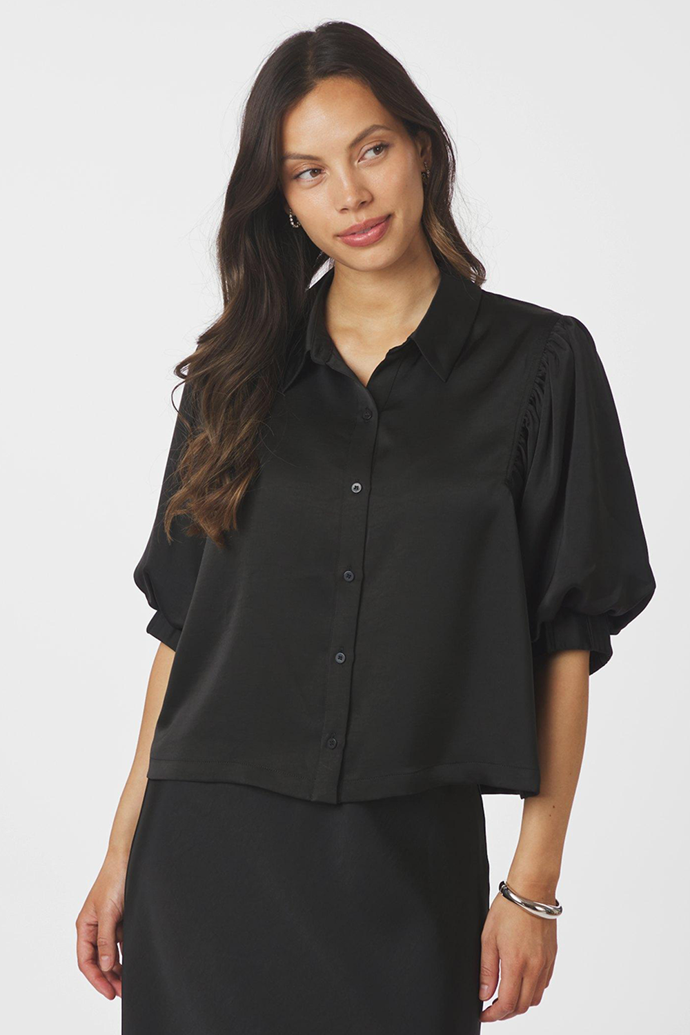 Etta Heavy Sateen Bluse