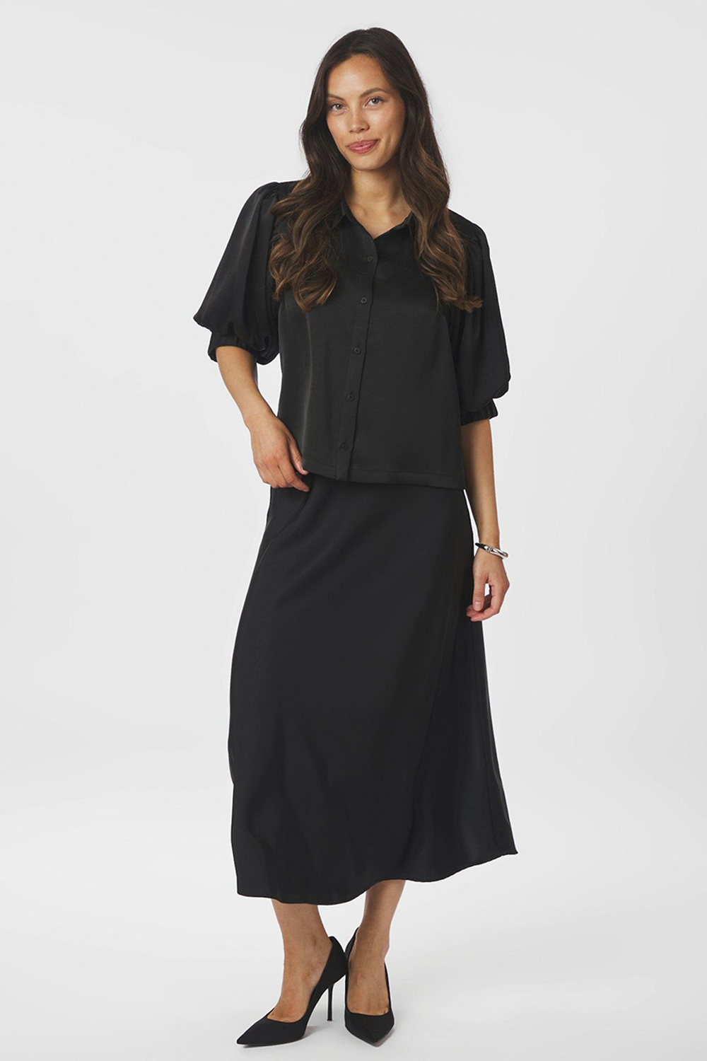 Etta Heavy Sateen Bluse