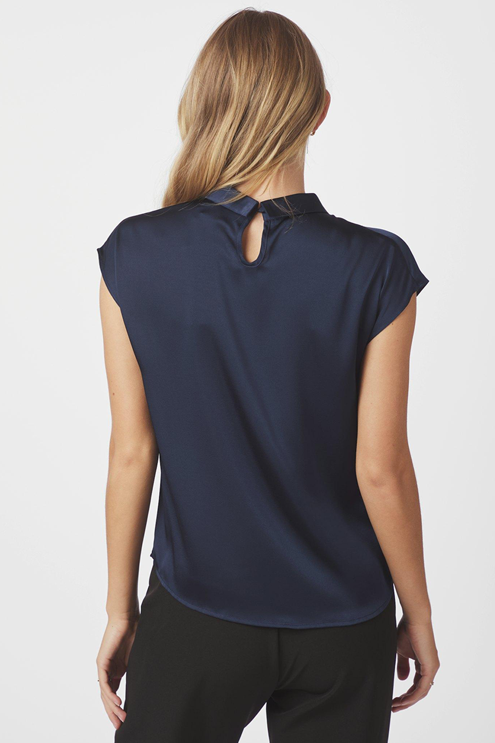 Fleur Drapy Satin Bluse