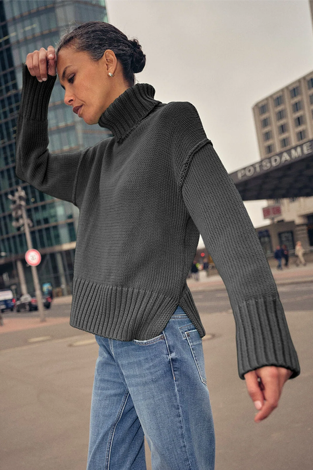 MMRola Bine Rollneck Striktrøje