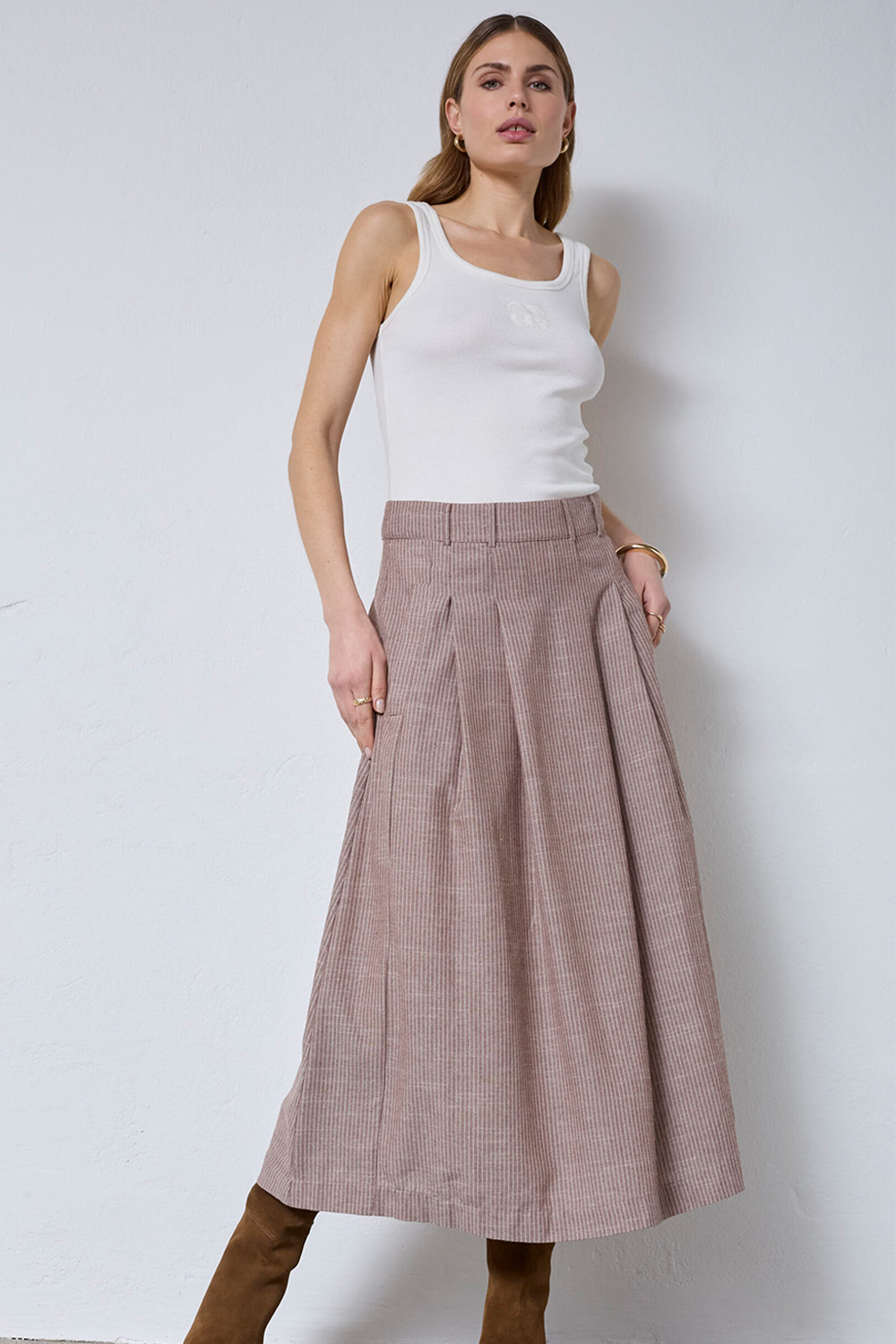 JihoCC Anya Pleat Nederdel