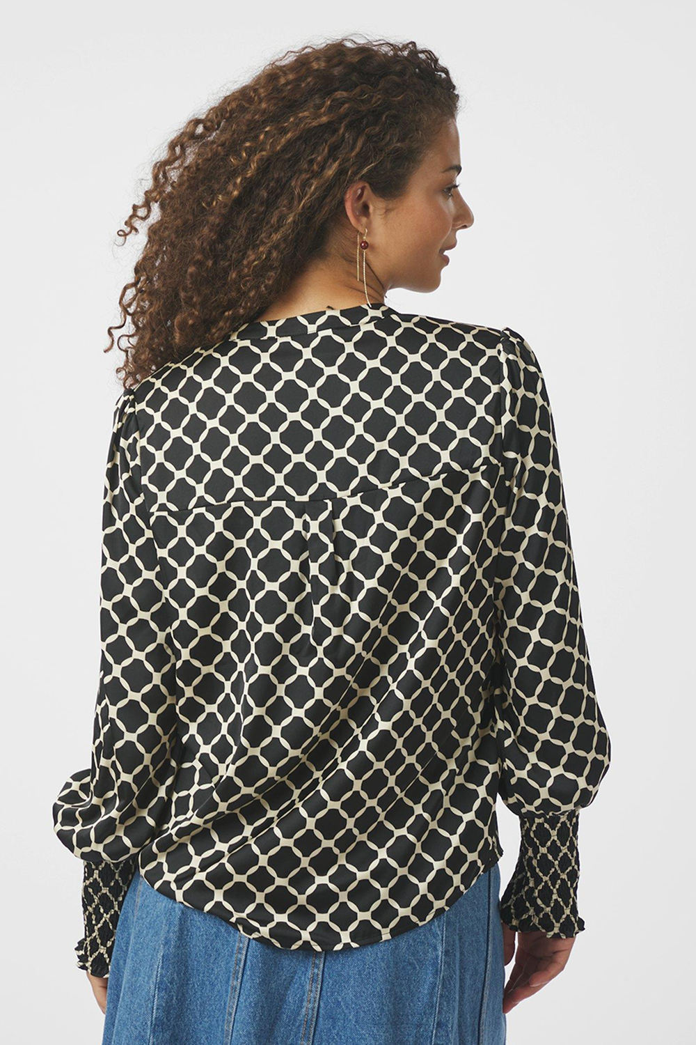 Landa Tile Print Bluse