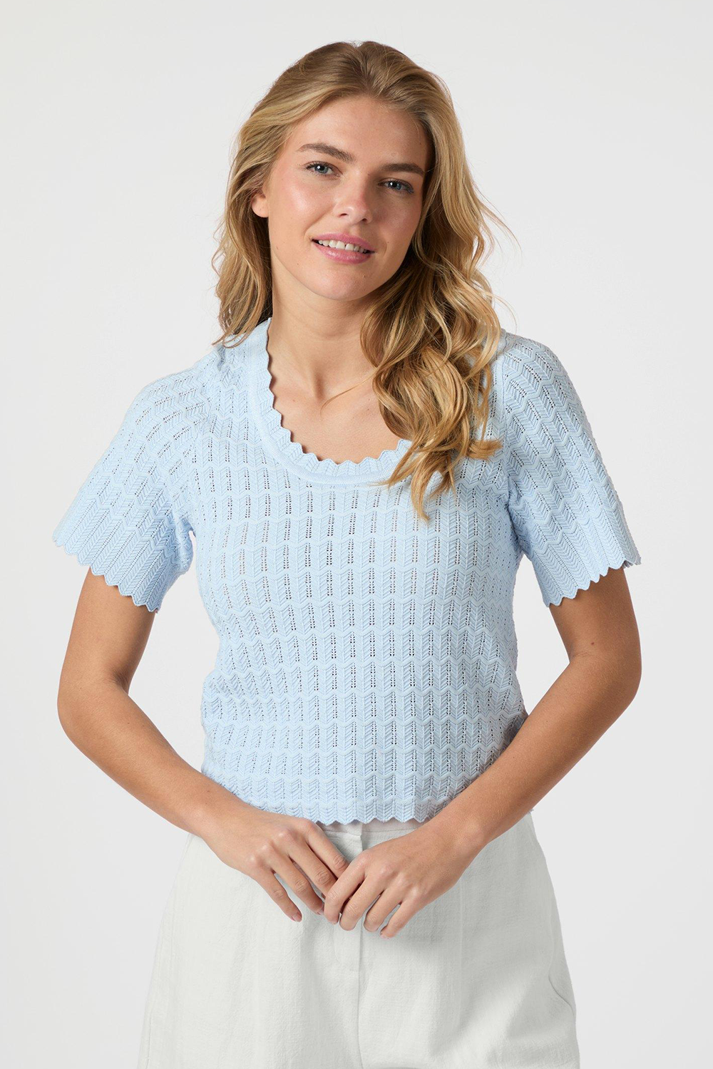 Meiko Solid Strik Bluse