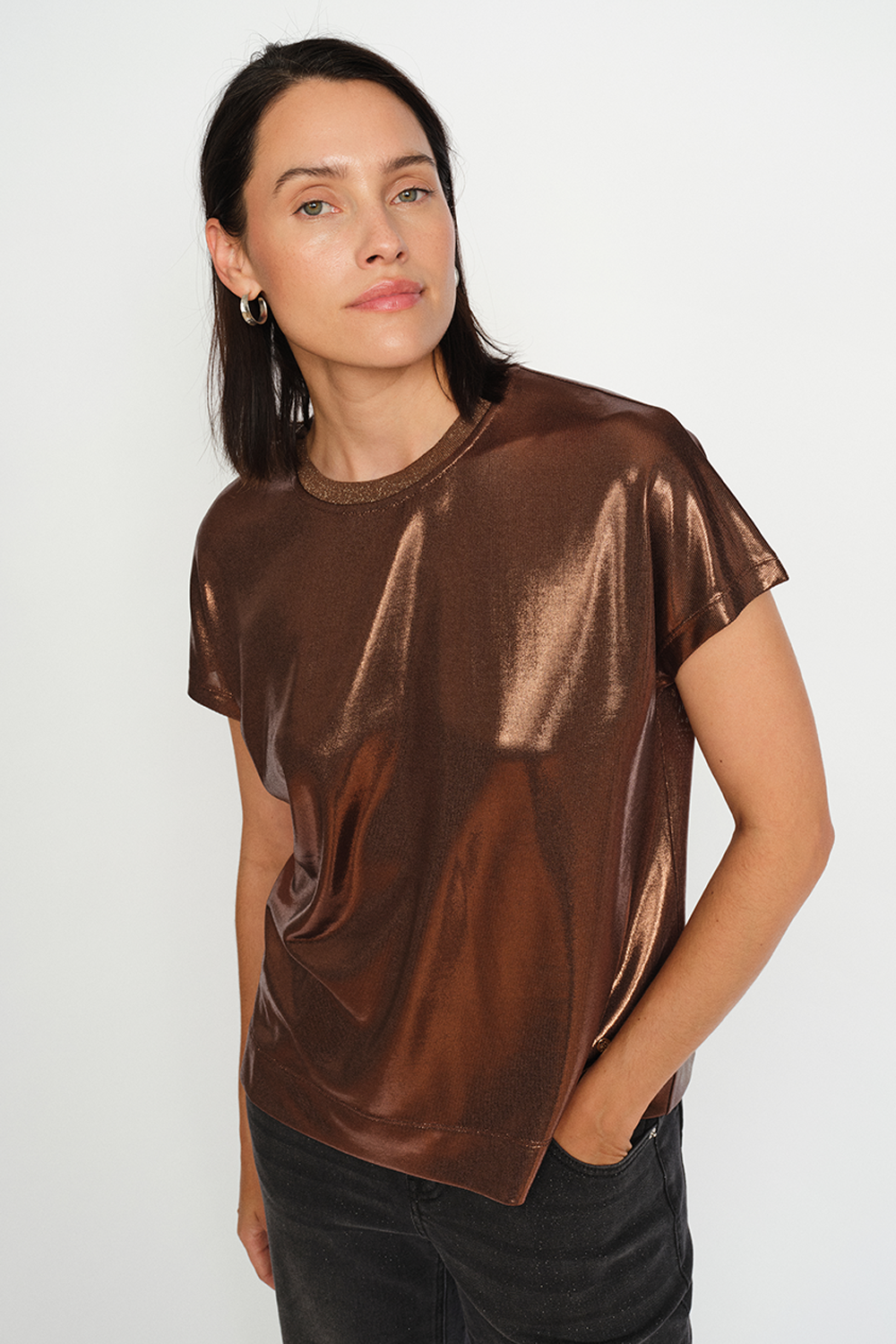 MMNivola O-neck Metallic T-shirt