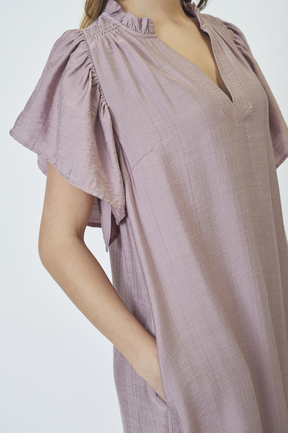 HeraCC Crop SS Frill Kjole