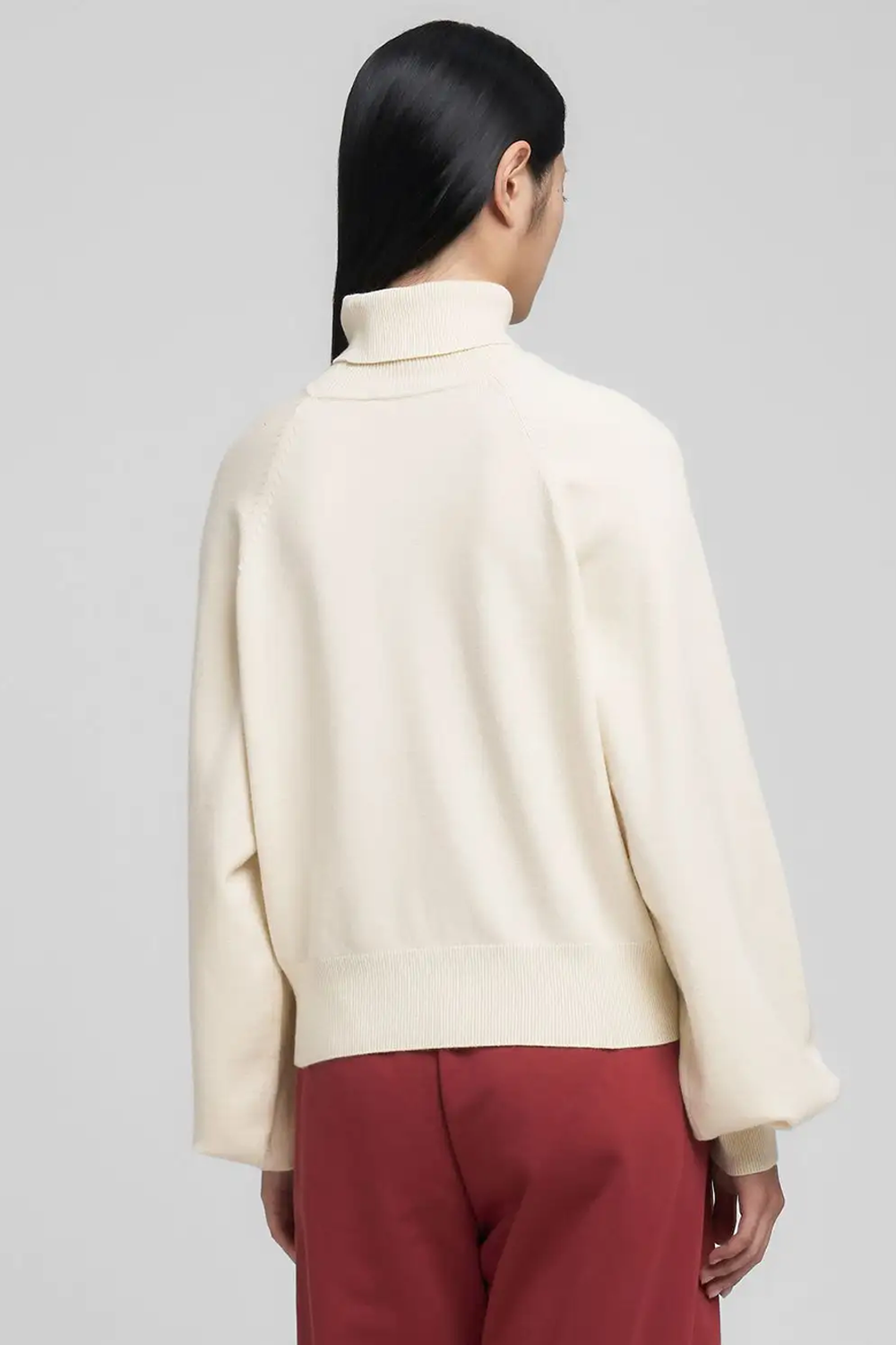 Polo-Neck Pullover Striktrøje