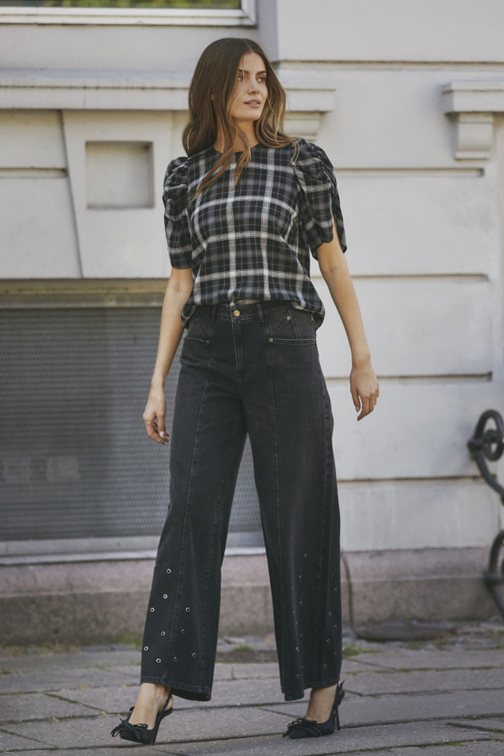 SallyCC Check SS Bluse