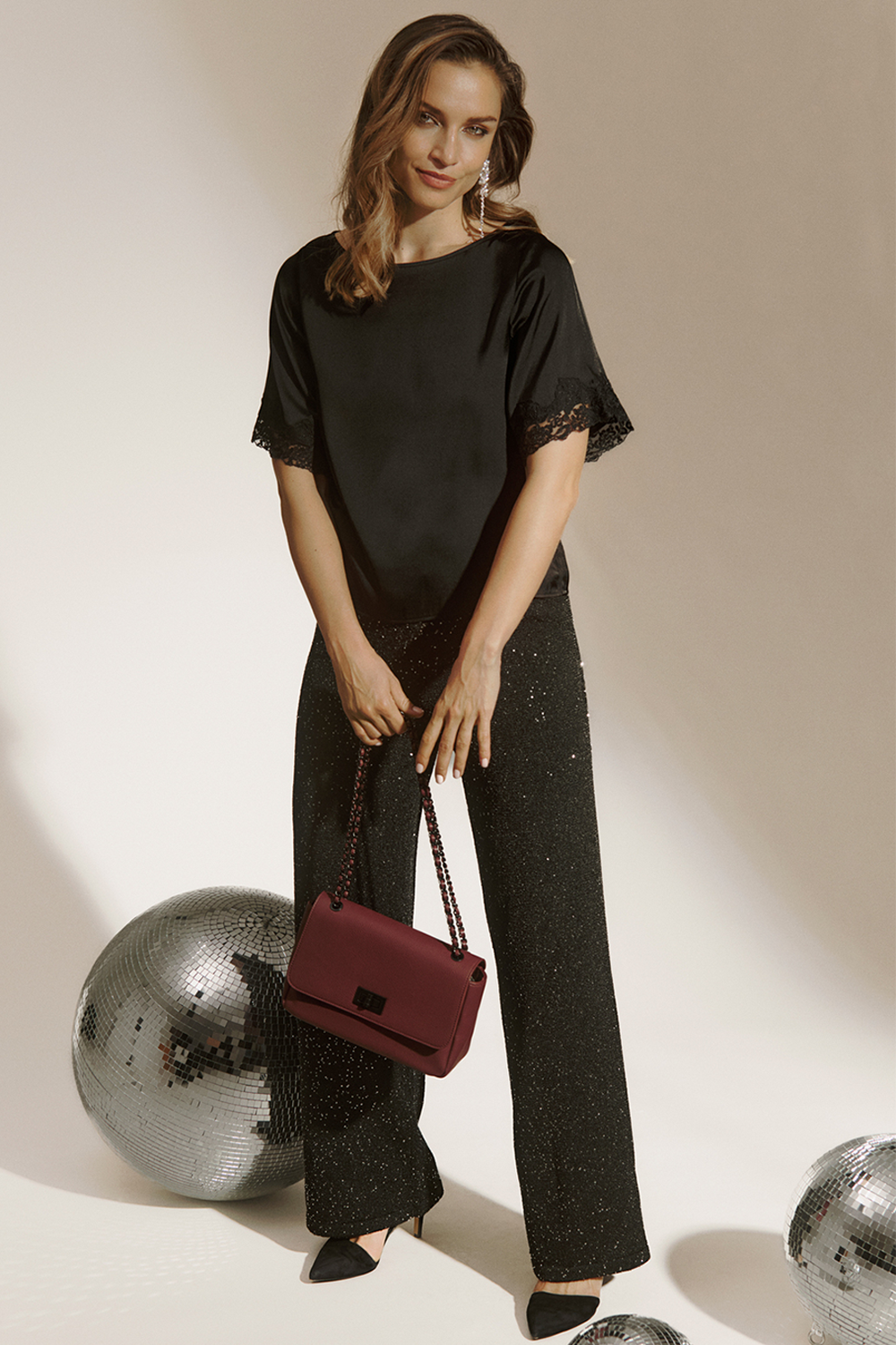 RWSatina SS Lace Bluse