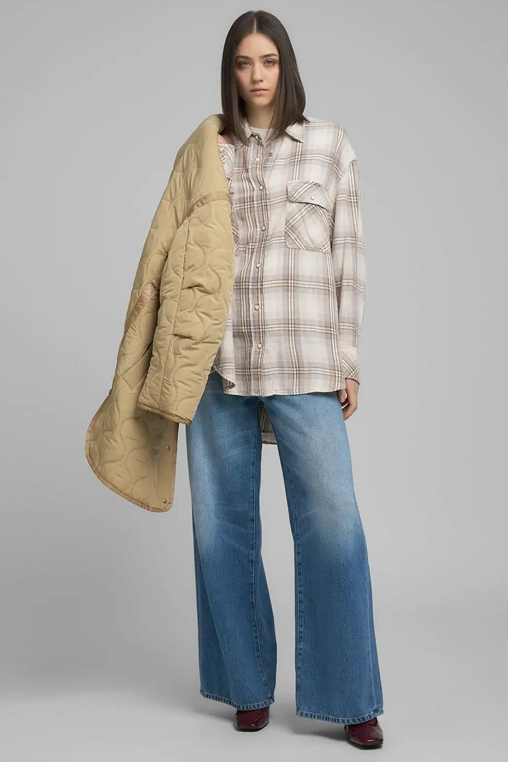 Chequered Twill Skjorte