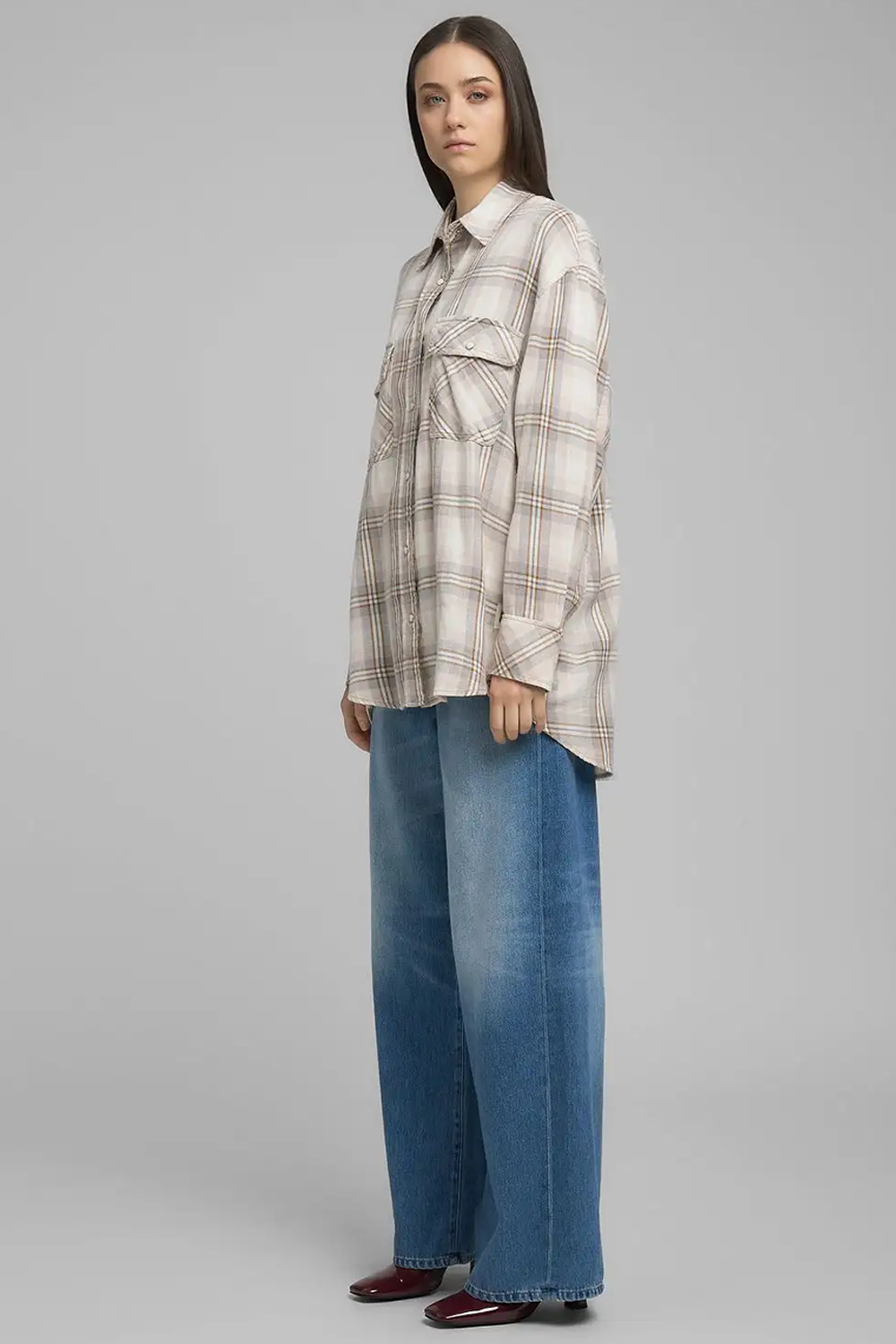 Chequered Twill Skjorte