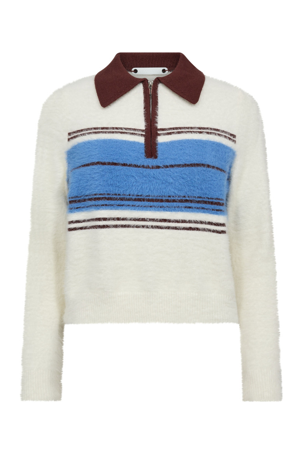 ToryCC Stripe Zip Striktrøje